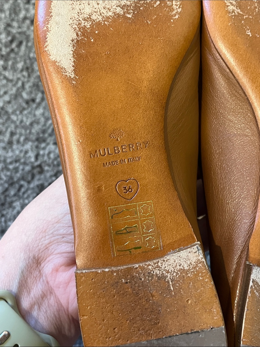 Mulberry leather brown bow ballet flats - Picture 5 of 9